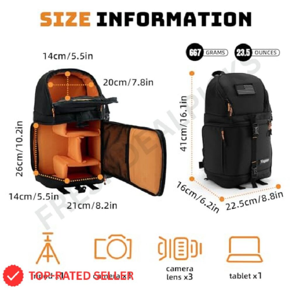 Waterproof Camera Sling Bag Adjustable Dividers T… - image 7